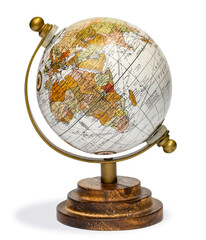 Table Globe isolated on white background, showing America or united state.  - obrazy, fototapety, plakaty