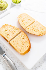 Ham, Cucumber, and Sprout Sandwich