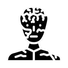 zombie evil glyph icon vector. zombie evil sign. isolated symbol illustration