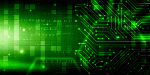 2d illustration Abstract futuristic electronic circuit technology background