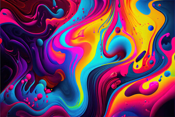 Abstract Art Artistic Background Bright Colors, Generative AI