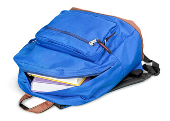 Colorful classic stylish school backpacks - obrazy, fototapety, plakaty