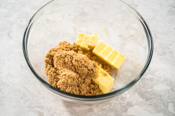 Chocolate cookies with peppermint chips