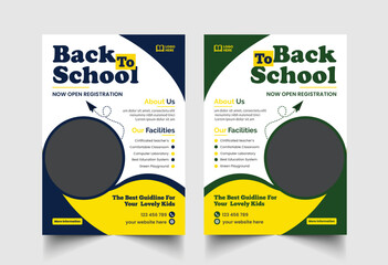Back to school flyer design Templates, Education flyer