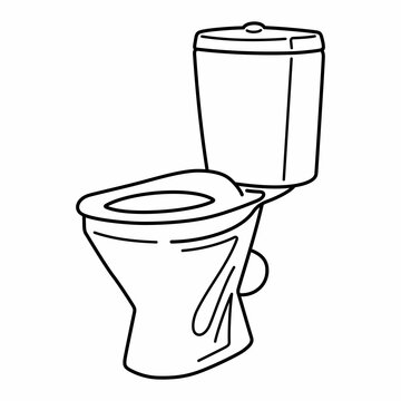 recommend clip art: Floor standing toilet, WC with close coupled cistern