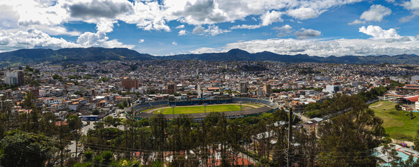 Panoramic photograph of the City of Loja Ecuador