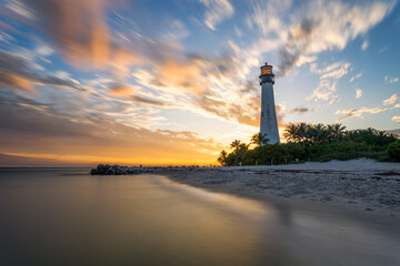 lighthouse at sunset