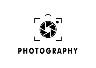 camera logo template, vector logo for photographer