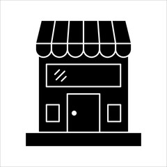 Shop building icon illustration isolated vector sign symbol, eps 10.