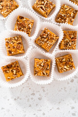 Pumpkin spice fudge with pecans