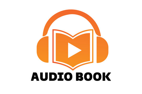 Audio book logo, ebooks in audio format,audio book icon vector,Audiobook
