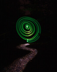 Lightpainting Pfad der Erleuchtung