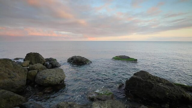 Beautiful sunset above the sea