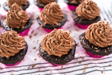 Chocolate ganache cupcake