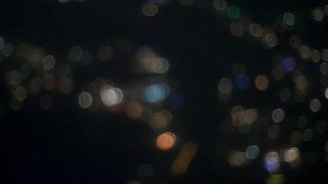 airplane in flight at night