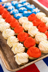 American Flag Mini Cupcakes