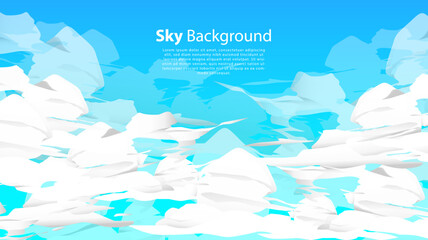 Bright clouds on Sky background vector illustration