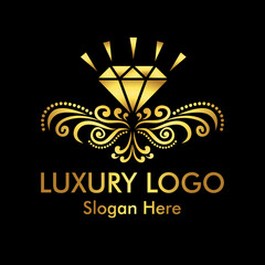 illustration of an background, diamond logo design