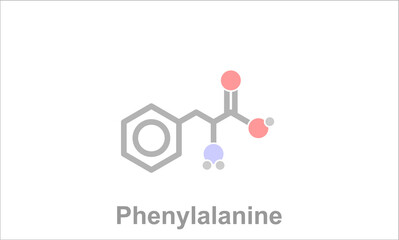Simplified formula icon of the amino acid phenylalanine.