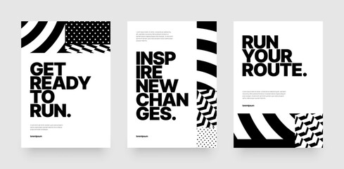 Vector layout template design for run, championship or sports event. Poster design with abstract running track on stadium with lane. Design for flyer, poster, cover, brochure, banner or any layout.