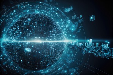 Technology or tech data, network internet connect concept abstract background