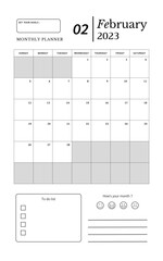 February 2023, Clean & Minimal Calendar for 2023
Calendar & Planner. Monthly Planner