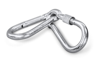 Metal equipment used for rock climbing