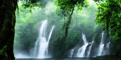 Fototapeta premium waterfall in the jungle