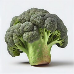 Close up broccoli 3d style.generative Ai