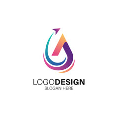 Letter A for travel and transportation logo design	