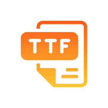 ttf flat gradient icon