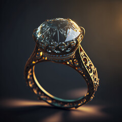anello di fidanzamento in diamanti e oro