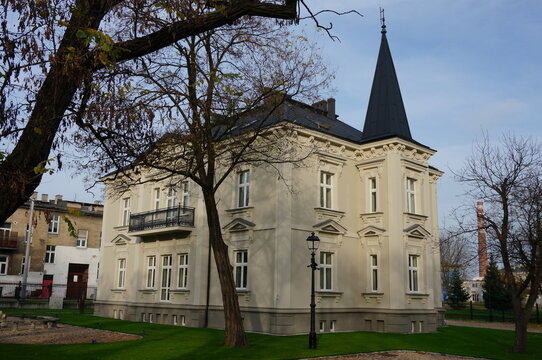 Historic building was built in 1897 for Austrian entrepreneur Wilhelm Brass and his family. Czestochowa, Poland.
