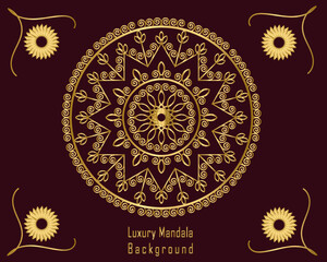 Luxury mandala background with golden Colourful template.Simple ornamental vintage  Modern mandala design.