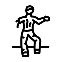 scary zombie line icon vector. scary zombie sign. isolated contour symbol black illustration