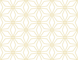 Seamless geometric pattern of rhombuses and hexagons on a white background