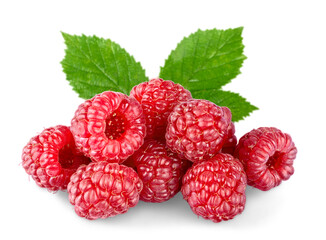 Fototapeta na wymiar Sweet raspberries isolated on background