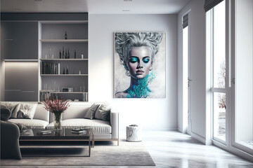 Generative AI illustration of glamour modern style interior design