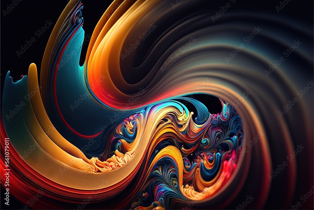 Poster a colorful abstract background with a black background and a black background with a red, yellow, an
