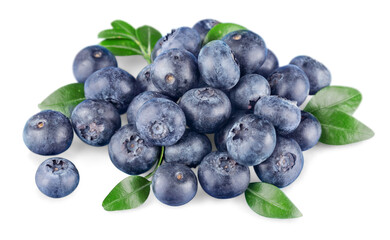 Natural fresh sweet blueberry with leaf