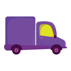 Isolated delivery truck sketch icon Vector