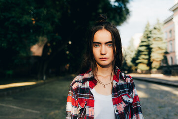 Portrait of stunning young woman