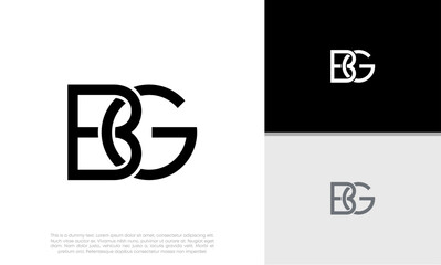 Initials BG logo design. Initial Letter Logo.