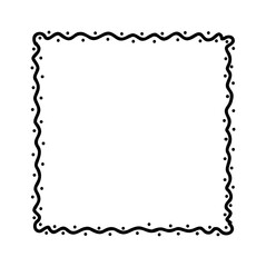 Doodle picture frame. Hand drawn vintage sketchy shape. Vector collection