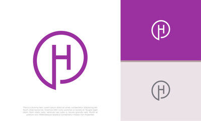 Initials H logo design. Initial Letter Logo.