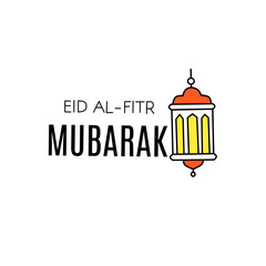 Vector illustration of eid al fitr muslim