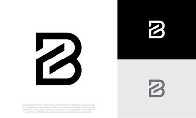 Initials B logo design. Initial Letter Logo.