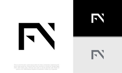 Initials FN logo design. Initial Letter Logo.