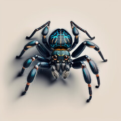 Tropical spider on the background Generative AI