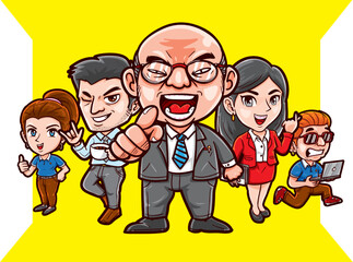 Company Employee Officer manwoman teamwork